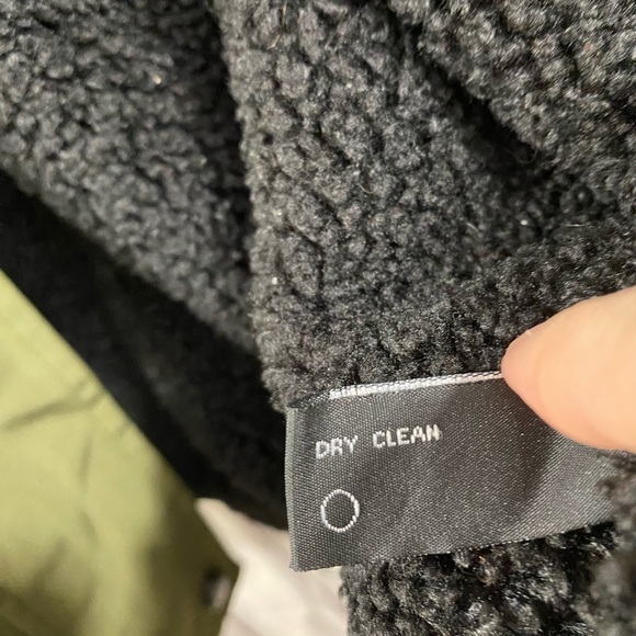 Coffee Shop New York Womens Size Large Olive Green Sherpa Lined Hooded Jacket - Picture 8 of 13